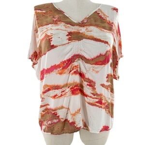 Calvin Klein jeans top size XL multicolored lightweight abstract desert sunset